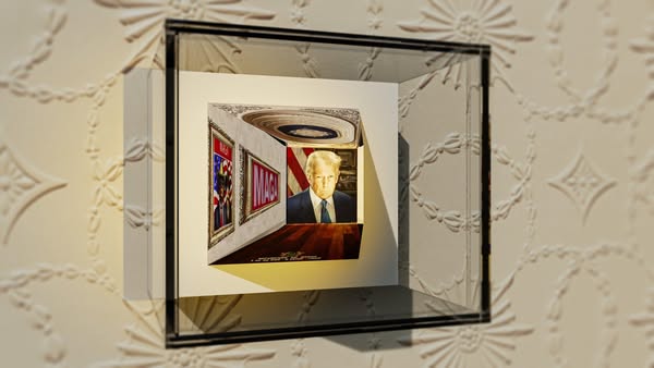 2025 Republic of Ghana 3D Illusion Trump Coin 1 oz .999 Silver - Captain’s Chest Bullion