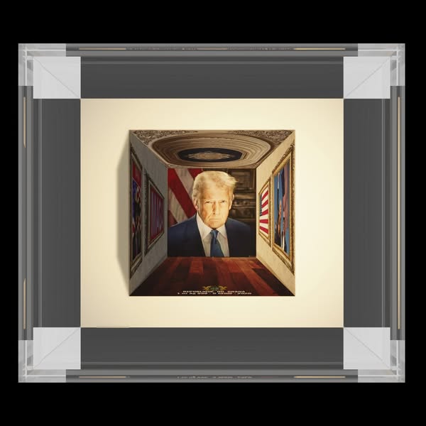 2025 Republic of Ghana 3D Illusion Trump Coin 1 oz .999 Silver - Captain’s Chest Bullion