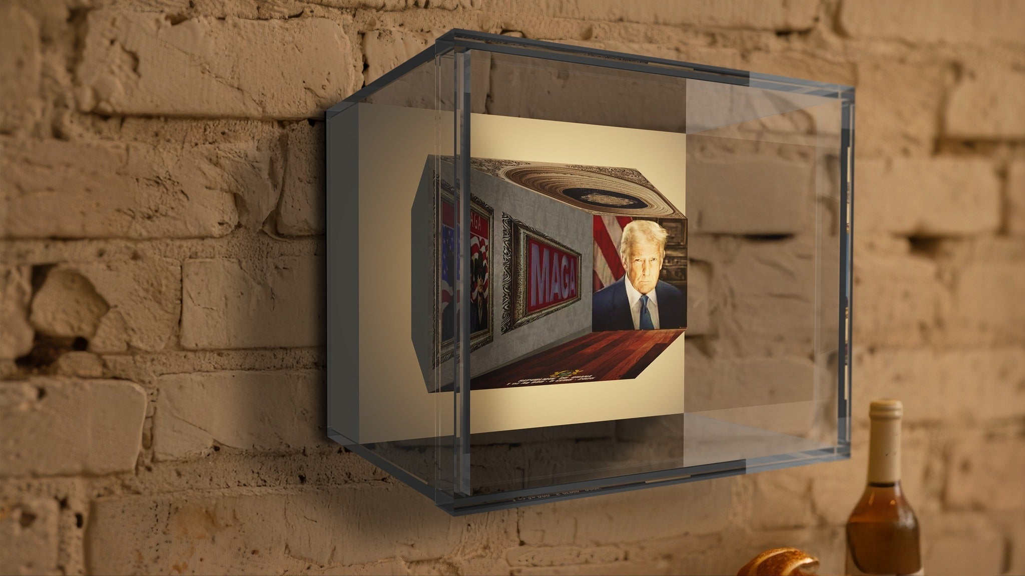 2025 Republic of Ghana 3D Illusion Trump Coin 1 oz .999 Silver - Captain’s Chest Bullion