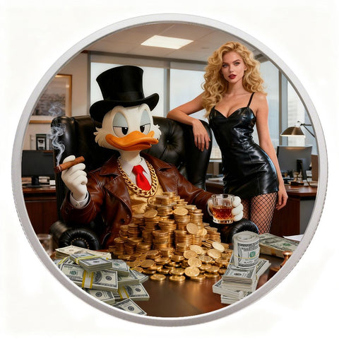 2025 Scrooge McDuck 1 Gram .999 Silver Medals in Capsule