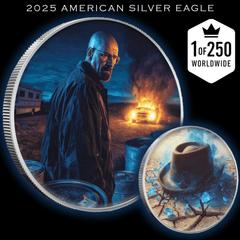 2025 Silver Eagle Colorized Heisenberg 1oz .999 Silver Coin