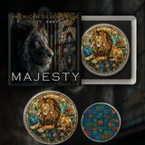 2025 Silver Eagle Mosaic Lion "Majesty" 1oz Colorized .999 Silver Coin - Captain’s Chest Bullion