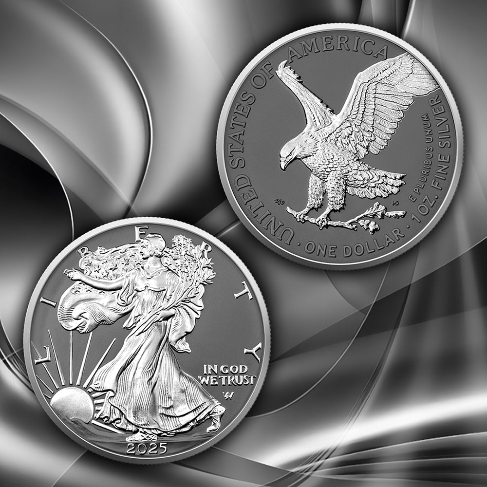 2025 Silver Eagle Silver Ring Edition 1oz .999 Silver Coin Colorized - Captain’s Chest Bullion