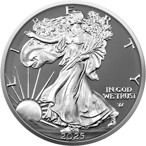 2025 Silver Eagle Silver Ring Edition 1oz .999 Silver Coin Colorized - Captain’s Chest Bullion