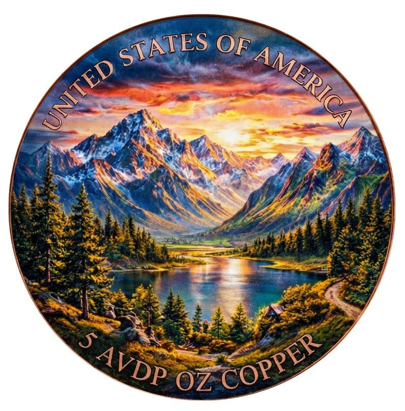 2026 Bald Eagle High Relief Colorized 5oz AVDP .999 Fine Copper - Captain’s Chest Bullion