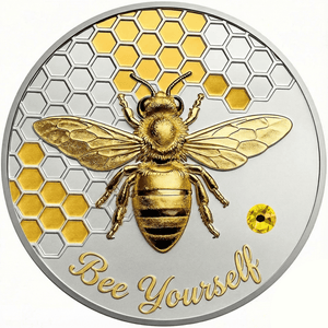 2026 Bee Yourself Silver & Gold Gilded 1oz ADVP .999 Fine Copper Core Collectible Medal - Captain’s Chest Bullion