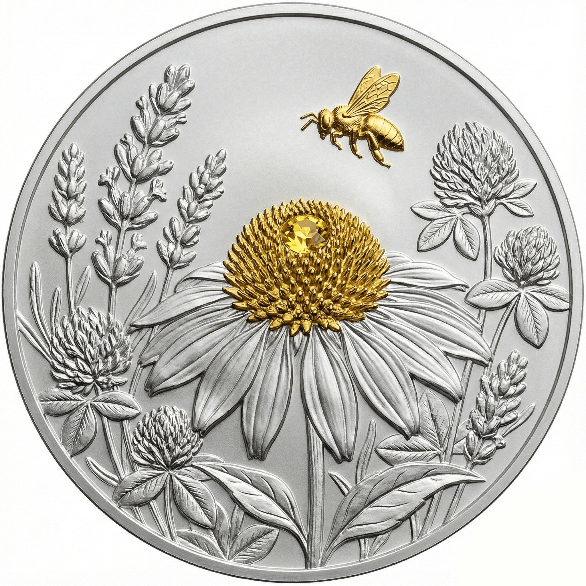 2026 Bee Yourself Silver & Gold Gilded 1oz ADVP .999 Fine Copper Core Collectible Medal - Captain’s Chest Bullion
