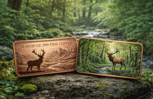 2026 Elk 10oz AVDP .999 Fine Copper Bar - Captain’s Chest Bullion