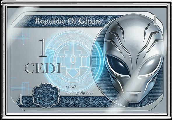 2026 Ghana Galactic Supremacy 5g .999 Silver Foil - Captain’s Chest Bullion