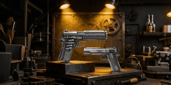 2026 Liberia 3D XL Shaped M1911 Pistol 8g .999 Silver Blind Box - Captain’s Chest Bullion