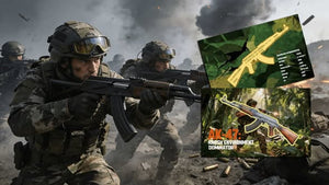 2026 Liberia AK47 Shaped 1/1000 oz .9999 Gold Coin in Card - Captain’s Chest Bullion