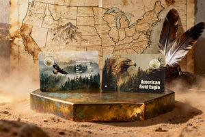 2026 Liberia American Gold Eagle 1/200 oz .9999 Gold Coin in Card - Captain’s Chest Bullion