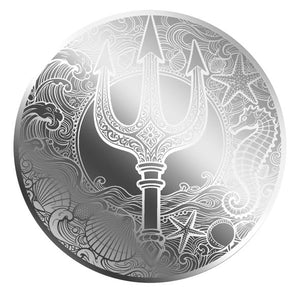 2026 Liberia Poseidon 1/1000 oz .999 Silver Coin in Card - Captain’s Chest Bullion