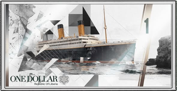 2026 Liberia RMS Titanic 1/10 oz .999 Silver Note - Captain’s Chest Bullion