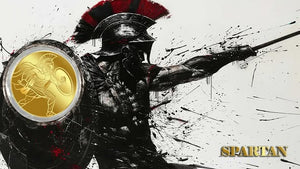 2026 Liberia Spartan 1/1000 oz .9999 Gold Coin in Card - Captain’s Chest Bullion