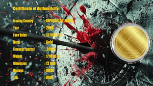 2026 Liberia Spartan 1/1000 oz .9999 Gold Coin in Card - Captain’s Chest Bullion