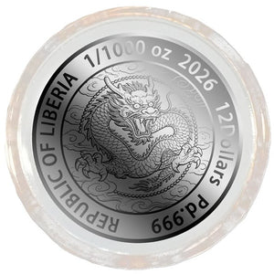 2026 Liberia Temple of Heaven 1/1000 oz .999 Palladium Coin in Card - Captain’s Chest Bullion