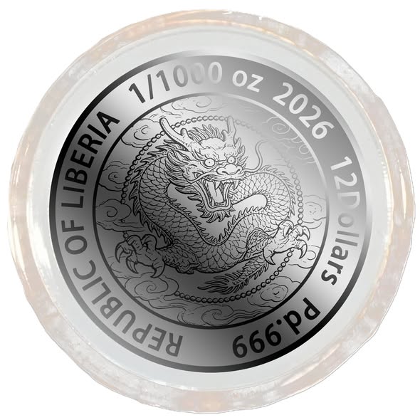 2026 Liberia Temple of Heaven 1/1000 oz .999 Palladium Coin in Card - Captain’s Chest Bullion