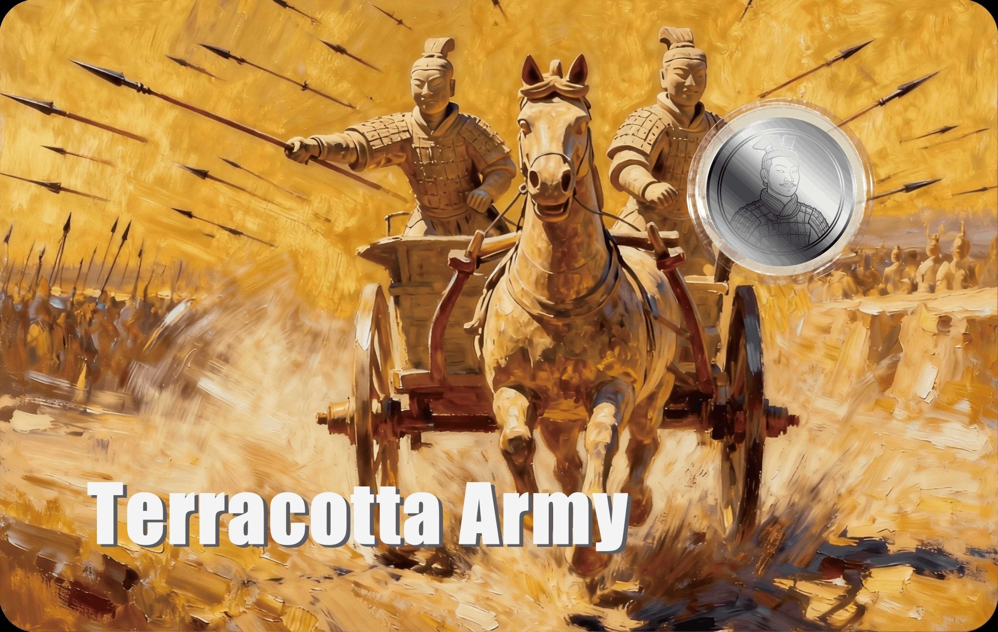 2026 Liberia Terracotta Army 1/500 oz .999 Platinum Coin in Card - Captain’s Chest Bullion