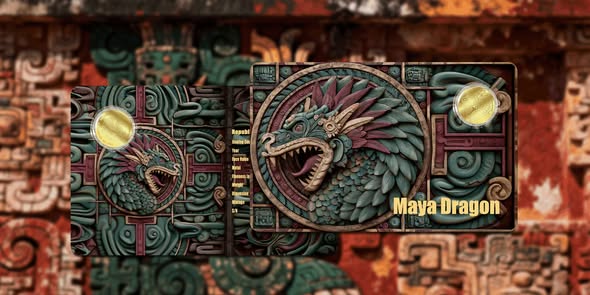 2026 Liberia The Maya Dragon 1/200 oz .9999 Gold Coin in Card - Captain’s Chest Bullion