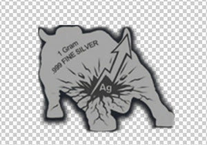 2026 Market Silver Bull Run 1g .999 Shaped Silver Bull in Card - Captain’s Chest Bullion