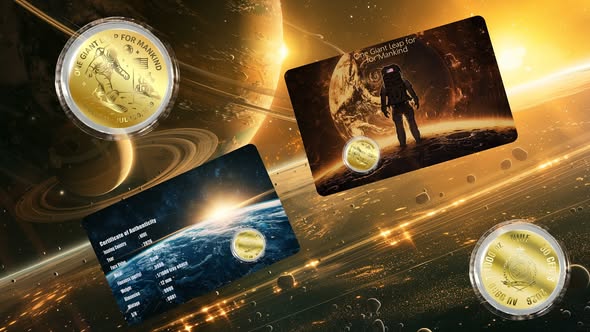 2026 Niue One Giant Leap for Mankind 1/1000 oz .9999 Gold Coin in Card - Captain’s Chest Bullion