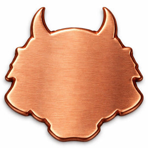 2026 Shaped Oni Mask Colorized 5oz AVDP .999 Shaped Copper - Captain’s Chest Bullion