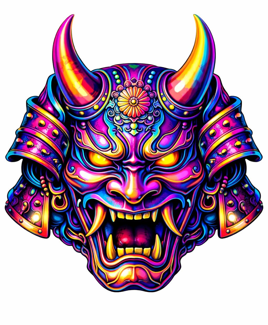 2026 Shaped Oni Mask Colorized 5oz AVDP .999 Shaped Copper - Captain’s Chest Bullion