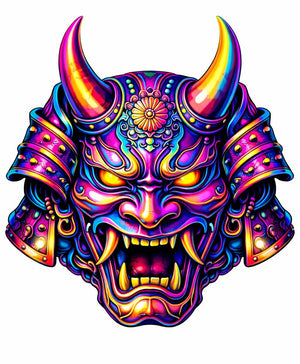 2026 Shaped Oni Mask Colorized 5oz AVDP .999 Shaped Copper - Captain’s Chest Bullion