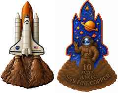 2026 Space Shuttle 3D 10 Ounce .999 Colorized Copper in Capsule