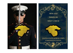 2026 U.S. Marines 1/1000 Shaped .999 Fine Gold Medal