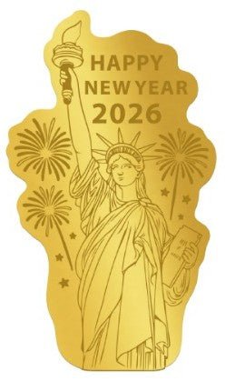 2026 USA 250 Years New Year 1/1000 oz .9999 Gold Shaped in Card - Captain’s Chest Bullion