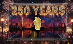 2026 USA 250 Years New Year 1/1000 oz .9999 Gold Shaped in Card