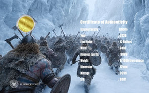 2026 Viking 1/1000 oz .9999 Gold Coin in Card - Captain’s Chest Bullion