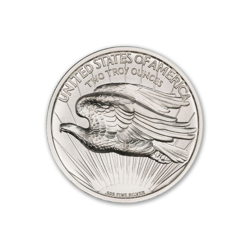 20usd Saint gaudens  High Relief  2 Troy Ounce 39mm .9999 Fine Silver