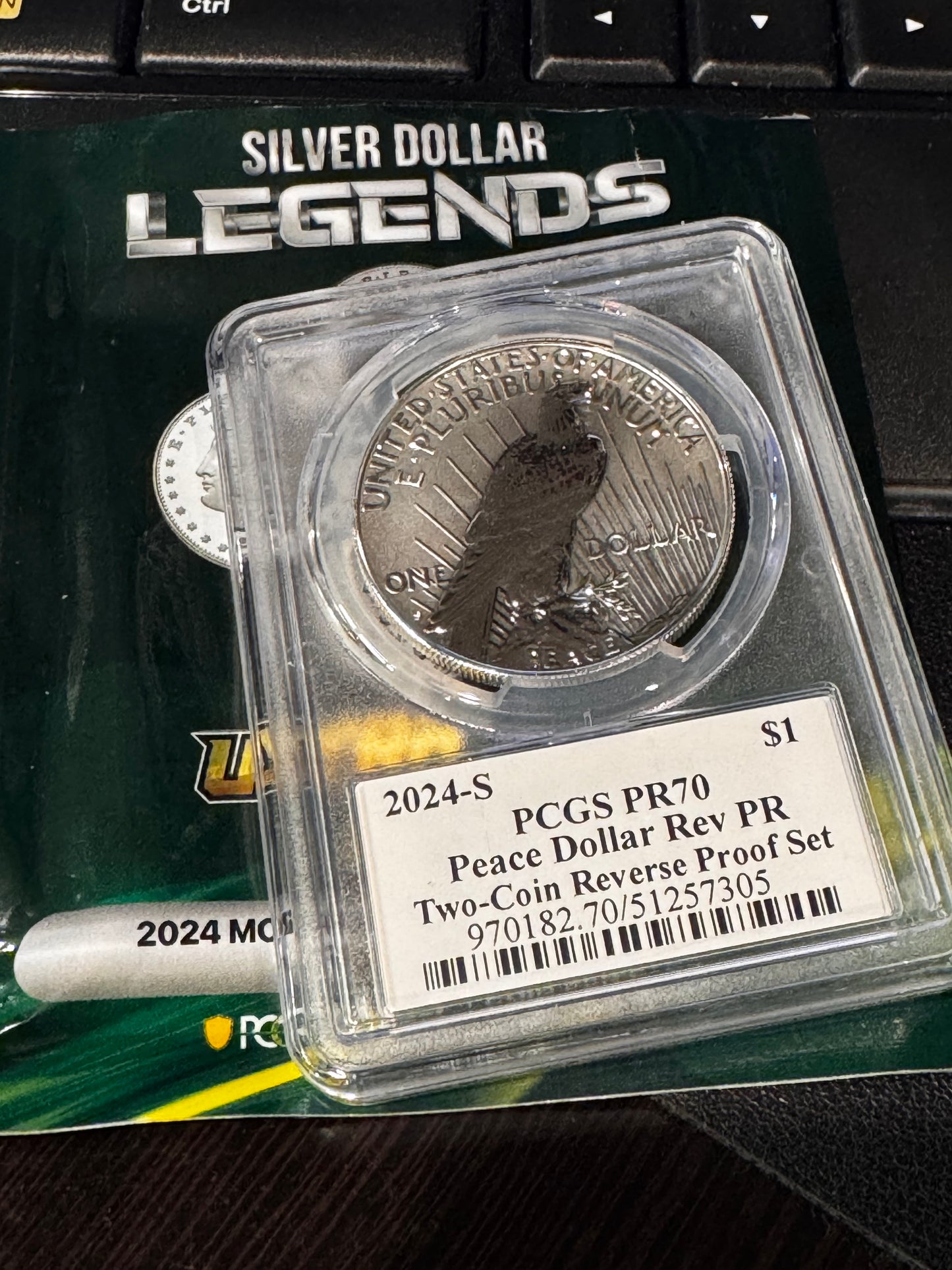 Ultrabreaks Silver Dollar Legends 2024 Reverse Proof  Peace Dollar PR-70 Silver Coin