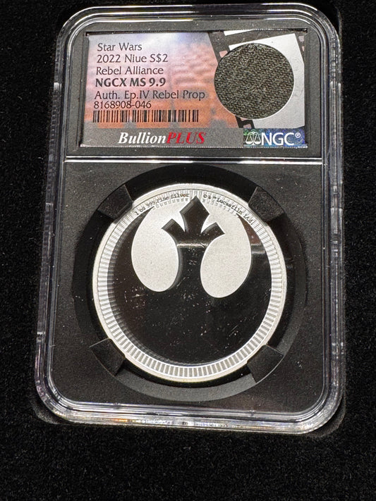 2022 Niue Star Wars Rebel Alliance NGCX MS 9.9 1oz .999 Silver Coin