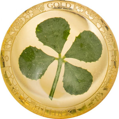 Palau 2021 1$ - Four Leaf Clover 2021 - 1g .9999 Proof Gold Coin