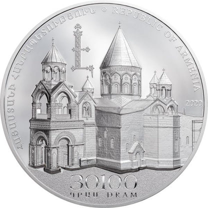 Armenia 2020 30100 Dram  Holy Etchmiadzin Cathedral 1 kg Silver Coin