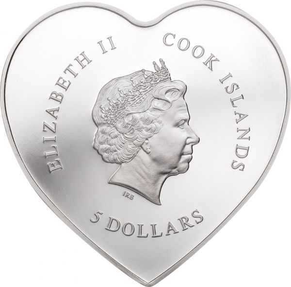 Cook Islands 2021 5usd Happy Valentine’s Day  20g Proof Silver Coin