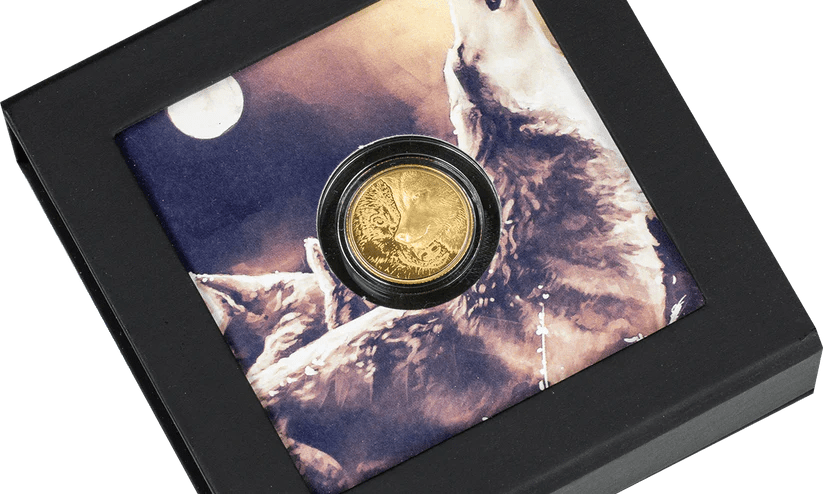 Mystic Wolf 1/10 oz gold coin 9999 Ultra High Relief Proof