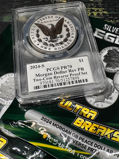 2024-S PCGS PR-70 Reverse Proof Morgan Silver Dollar Ultra-Breaks