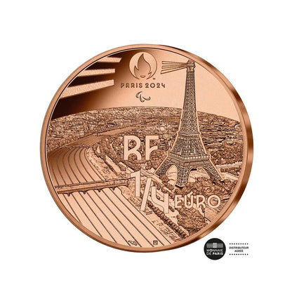 Olympic Games Paris 2024 - Blind Football - 1/4€ copper coin 2022