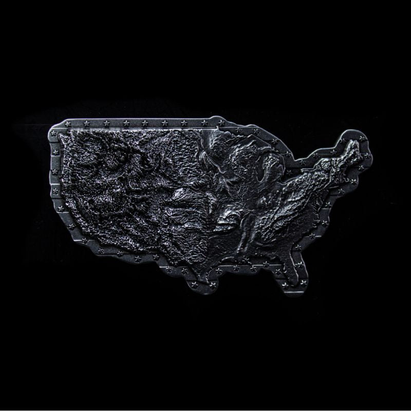 2 oz silver stackables"Map of the United States"