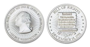 Intaglio Washington Bust Bill Of Rights 2a  2 Troy Ounce 50mm