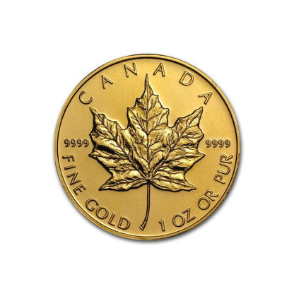 Random Year 1 oz Canada Maple Leaf .9999 Gold Coin (Varied Condition)