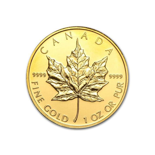 Random Year 1 oz Canada Maple Leaf .9999 Gold Coin (Varied Condition)