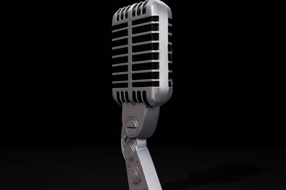 2025 Jazz Microphone 2oz .999 Silver Antiqued Coin