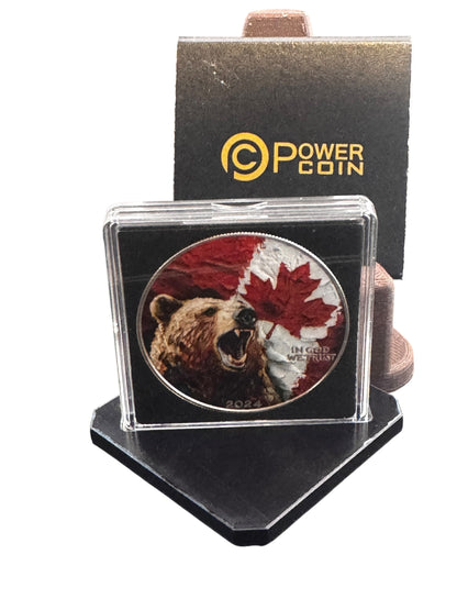 2024 Silver Eagle Grizzly Bear Edition Colorized 1oz .999 Silver Coin