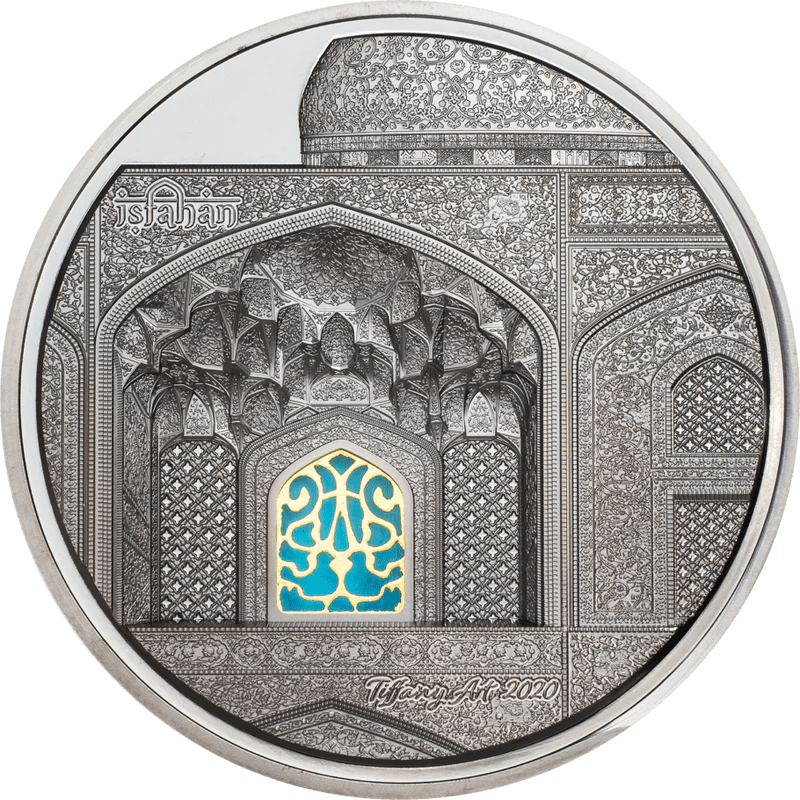 Tiffany Art Isfahan | Black Proof | Palau 25 Dollars 5 Oz 999 Silver Final Edition 2020